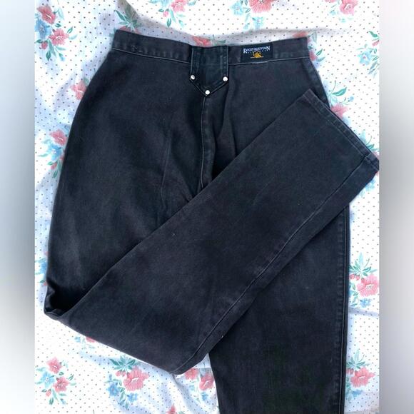 Vintage High Waisted Rocky Mountain 100% Cotton Grey Denim Jeans - Picture 2 of 9